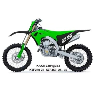 UFO 2025/04 КОМПЛЕКТ ПЛАСТІКОВ (ПОВНИЙ KIT) Z OSLONAMI ТЕЛЕСКОПІЧНИЙ (АМОРТИЗАТОРІВ) KAWASAKI KXF 250 '25-, KXF 450 '24-'25 КОЛІР ЗЕЛЕНИЙ/ ЧОРНИЙ