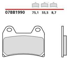 BREMBO 2026/03 КОЛОДКИ ДИСКОВІ ТОРМОЗНІ KH244 GENUINE SINTER (SPIEK METALICZNY MIESZANKA OEM) ПЕРІД/ЗАД