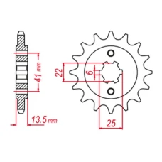 ПЕРЕДНЯ ЗІРКА GROSSKOPF CHT 293 15 HONDA XL 400 V '88-'91, XL 600 V TRANSALP 87-88 (JTF293.15)