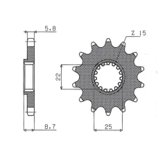 ПЕРЕДНЯ ЗІРКА SUNSTAR CHT 1248 13 KTM SX/EXC '91-'19 (JTF1901.13) (LANC. 520) (124813JT)