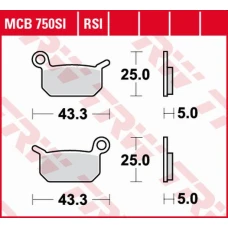 TRW LUCAS КОЛОДКИ ДИСКОВІ ТОРМОЗНІ KH325 SINTER OFFROAD KTM SXE -5 ELECTRIC 19- SX 50 09-, SX 65 04-08, HUSQVARNA EE-5 19-, CR 50 06-, SM 50- 10-, TC 50 17-, ПЕРІД/ЗАД