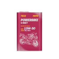 MANNOL МАСТИЛО SILNIKOWY 4T MOTORBIKE 15W50 1L ESTER + MA2 SEMISYNTETYK МЕТАЛ КОРОБКА (7832) (12)