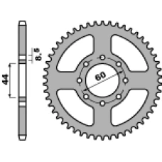 ЗАДНЯ ЗІРКА PBR 4461 52 F YAMAHA DT 50R 97-03, MBK 50 X LIMIT (LANC. 420) (JTR1832.52)