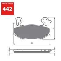 GOLDFREN ТОРМОЗНИЙ КОЛОДКИ 442 КЕРАМІЧНІ КАРБОНОВОГО S33