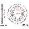 ЗАДНЯ ЗІРКА JR HONDA CB 500 T '75-77' (28033JT) (LANC.520) - зображення 1