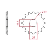 ПЕРЕДНЯ ЗІРКА GROSSKOPF CHT 440 12 YAMAHA YZ 125 '87-'04, GASGAS EC 125 '03-'15 (-1) (JTF564.12)