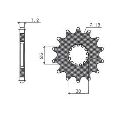 ПЕРЕДНЯ ЗІРКА SUNSTAR CHT 2130 18 TRIUMPH 800/865 BONEVILLE '03-'12 (JTF1183.18) (LANC. 525) (213018JT)