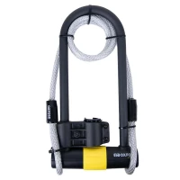 OXFORD ЗАХИСТ ПРОТИКРАДІЖКА KLODKA MAGNUM DUO U-LOCK Z РУЧКОЮ I ТРОСИК (177X340MM)