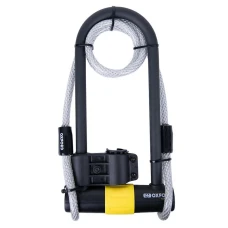 OXFORD ЗАХИСТ ПРОТИКРАДІЖКА KLODKA MAGNUM DUO U-LOCK Z РУЧКОЮ I ТРОСИК (177X340MM)