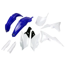 UFO КОМПЛЕКТ ПЛАСТІКОВ (ПОВНИЙ KIT) Z OSLONAMI ТЕЛЕСКОПІЧНИЙ (АМОРТИЗАТОРІВ) YAMAHA YZF 250 '14-'18, YZF 450 '14-'17 КОЛІР OEM (NIEBIESKI/BIALY) (YA318E999)
