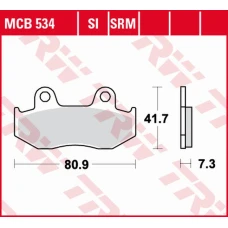 TRW LUCAS ZF КОЛОДКИ ДИСКОВІ ТОРМОЗНІ KH092 ORGANIC HONDA CR 125R '84-'86, MTX 125 '85-'95, NES/SH 125/150 '00-'08, XL 125R '85-'91, XL 250R '84-'93, XL/XR '82-'86, XL/XR '83-'87 ПЕРІД