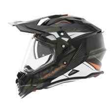 ШОЛОМ NOX OFFROAD/TRAIL DUOSPORT (ПОДВІЙНОГО ПРИЗНАЧЕННЯ) N312 TRACK З СКЛОМI БЛЕНДА, КОЛІР ОРАНЖЕВИЙ/ХАКІ (ЗЕЛЕНИЙ), РОЗМІР L