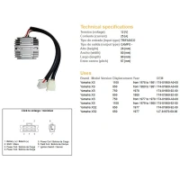 DZE РЕГУЛЯТОР НАПРУГИ YAMAHA XS650/750/850/1100 (1T4-81960-92-00, 1T4-81960-A0-00) (ESR310)