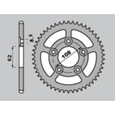 ЗАДНЯ ЗІРКА PBR 714 49 APRILIA 125 RS SPORT PRO '93-'05, CAIVA MITO SORT PRO '92-'03 (ЛАНЦЮГ 415)