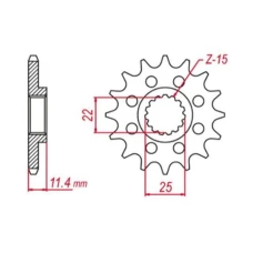 ПЕРЕДНЯ ЗІРКА GROSSKOPF CHT 1252 17 KTM LC4 400/600/620/640/690 (JTF1902.17)* (LANC. 520)