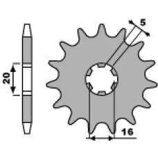 ПЕРЕДНЯ ЗІРКА PBR CHT 2033 11 18NC GAS GAS 125/200/249/250/280/321 TXT (LANC. 520)