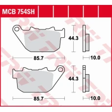 TRW LUCAS ZF КОЛОДКИ ДИСКОВІ ТОРМОЗНІ KH387 SINTER STREET HARLEY-DAVIDSON 883 XL-C/L/N/R ROADSTER/SPORTSTER '03-'15, 1200 XL-C/L/R/X SPORTSTER/NIGHTSTER '04-'13, XR/XR-X 1200 '08-'12 ЗАД