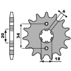 ПЕРЕДНЯ ЗІРКА PBR CHT 259 15 18NC XL 125 (LANC. 428)