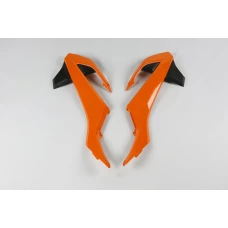 UFO КРИШКИ РАДІАТОРА KTM SX 65 '16-22, КОЛІР OEM '16 I '18 (ОРАНЖЕВИЙ/ЧОРНИЙ)