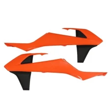 POLISPORT КРИШКИ РАДІАТОРА (КОМПЛЕКТ) KTM SX/SXF '16-'18; EXC/EXCF '17-'19 КОЛІР ОРАНЖЕВИЙ/ЧОРНИЙ