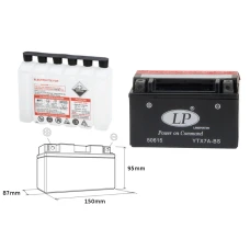 LANDPORT АКУМУЛЯТОР YTX7A-BS 12V 6AH 152X88X94 (GTX7ABS) BEZOBSLUGOWY - ELEKTROLIT OSOBNO (6) UE2019/1148