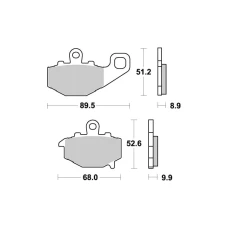 SBS BRAKEPADS SINTERED ЗАДУ