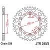JT ЗІРОЧКА ЗАД 4309 47 HONDA NX 650 '88-'90 (LANC. 520) (430947JT) - зображення 2