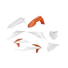 POLISPORT КОМПЛЕКТ ПЛАСТІКОВ KTM SX/SX-F '19-'22 W КОМПЛЕКТІ TABLICA ПЕРІД (8574200001) КОЛІР БІЛИЙ КОЛІР ПОМАРАНЧ OEM