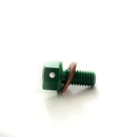 ACCEL ПРОБКА SPUSTOWY МАСЛА KAWASAKI KXF '19-20 ( Z MAGNESEM ) КОЛІР ЗЕЛЕНИЙ (M8X1,25) (MDP-09GR)