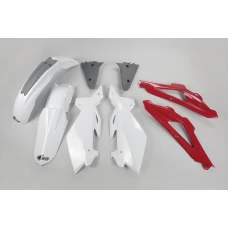 UFO ПЛАСТИК KIT 5-PARTS RED/WHITE HVA TC125/250 05-07