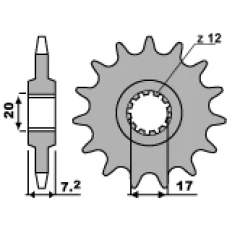PBR ЗІРОЧКА ПЕРІД 600 11 18NC (LANC. 415) MINARELLI AM6