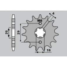 ПЕРЕДНЯ ЗІРКА JR CHT 425 13 SUZUKI TS 125R/X '90-'96 (JTF425.13)