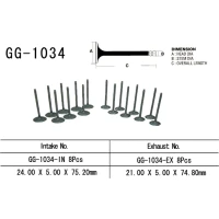 VESRAH КЛАПАН ВИПУСКНИЙ HONDA CBR 600F '87-90' (OEM: 14721-MN4-0010) (1 ШТ.) (MADE IN JAPAN)