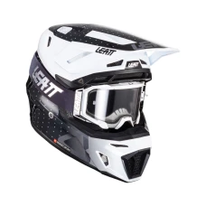 LEATT (НОВИНКА 2024) ШОЛОМ MOTO 8.5 V24 (+ОКУЛЯРИ VELOCITY 5.5 ПОДАРОК) HELMET KIT BLACK/WHITE КОЛІР CZARNY/BIALY РОЗМІР L (59-60 CM)