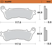 MOTO-MASTER BRAKEPADS ROADPRO SINTER ЗАДНЬОЇ