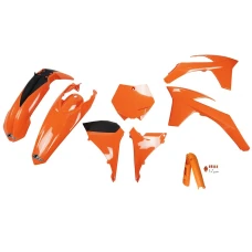 UFO КОМПЛЕКТ ПЛАСТІКОВ (ПОВНИЙ KIT) Z OSLONAMI ТЕЛЕСКОПІЧНИЙ (АМОРТИЗАТОРІВ) KTM SXF '11-'12, SX '12 КОЛІР КОЛІР ПОМАРАНЧ (KT510E127)