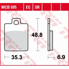 TRW LUCAS ZF КОЛОДКИ ДИСКОВІ ТОРМОЗНІ KH260 ECO ORGANIC CPI GTR 50/200 '03-, GTR 125 '03-'14, GILERA STALKER 125 '97-'06, PIAGGIO FLY 100 '06-, PEUGEOT SPEEDFIGHT 50 '96-'09, TWEET 125 '13-, SYM SYMPHONY 125 '10-, ЗАД