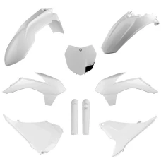 POLISPORT КОМПЛЕКТ ПЛАСТІКОВ (ПОВНИЙ KIT) KTM SX/SX-F/XC-F '15 W КОМПЛЕКТІ TABLICA ПЕРІД (8659100002) I КРИШКИ АМОТРТИЗАТОРІВ (8398600002) КОЛІР БІЛИЙ