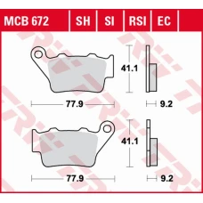 TRW LUCAS ZF КОЛОДКИ ДИСКОВІ ТОРМОЗНІ KH213 ECO ORGANIC HONDA NX 500/650 DOMINATOR '95-'01, SLR 650 '97-'98, KTM SX/EXC/EGS/LC4/DUKE 125/250/300/350/360/390/400/450/500/520/525/620/625/690, YAMAHA WR 125R/X '09-'17, TT 600E '96-'99, TT-R 600 '97-'04 ЗАД