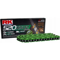 RK ЛАНЦЮГ ПРИВІДНИЙ (MOTOCROSS) 520MXZ5-120 ЗАСТІБКА (CL) W КОМПЛЕКТІ КОЛІР ЗЕЛЕНИЙ