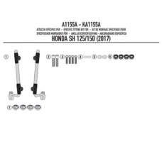 KAPPA КРІПЛЕННЯ СКЛА 1117AK HONDA SH 125I-150I (17-19)