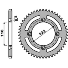 ЗАДНЯ ЗІРКА PBR 4486 46 KTM SX 85 '04-'17, SX 105 '07-'11 (JTR895.46) (LANC. 428) (STD.-3)