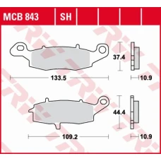 TRW LUCAS КОЛОДКИ ДИСКОВІ ТОРМОЗНІ KH231/2 SINTER STREET KAWASAKI VN 900 06-17, VN 1500 98-03, VN 1600 03-08, VN 1700 09-17, VN 2000 04-10, SUZUKI VZ 1500 09-13, VL 1500 13-17, VZ 1600 04-05, ЗАД