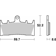 SBS КОЛОДКИ ДИСКОВІ ТОРМОЗНІ KH188 STREET CERAMIC КОЛІР ЧОРНИЙ