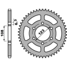 ЗАДНЯ ЗІРКА PBR 4412 48 F DERBI 50 / APRILIA 50 (JTR1133.48) (LANC. 420)