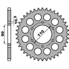 ЗАДНЯ ЗІРКА PBR 850 33 F YAMAHA XS650 75-81 (LANC. 530) (JTR850.33)
