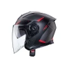 МОТОШОМ ВІДКРИТИЙ CABERG JET FLYON II BOSS КОЛІР ЧОРНИЙ\/СІРИЙ\/ЧЕРВОНИЙ МАТОВИЙ РОЗМІР XL - зображення 2