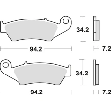 TRW LUCAS КОЛОДКИ ДИСКОВІ ТОРМОЗНІ KH185 KH389 SINTER OFFROAD HONDA XL 125 03-08, XR 400 96-03, XLV 650 TRANSALP 97-13, XRV 750 AFRICA TWIN 93-03, KAWASAKI KLX 650 93-01, SUZUKI DRZ 400 00-08, ПЕРІД