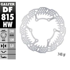 GALFER ДИСК ТОРМОЗНИЙ ЗАД BETA RR 250/300/350 '12-, RR 390/400/430/450/450/498 '14-, RX 300 '24-, XTRAINER 250/300 '15- (240X109X5MM) SHARK WAVE ENDURO MOTOCROSS