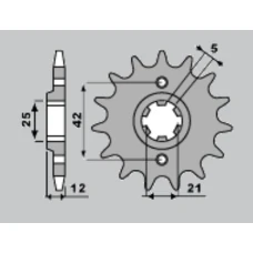 ПЕРЕДНЯ ЗІРКА CHT 571 17 YAMAHA XJ 600 84-91 (571-17) (JTF571.17)